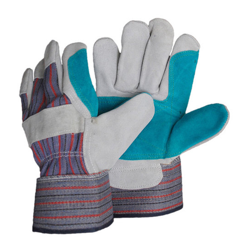 LG008 Dvoslojne gumene manžetne zaštitne rukavice od kravlje kože